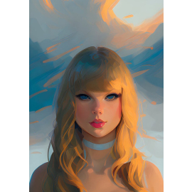Póster Taylor Swift efecto pintura