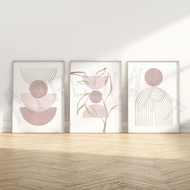 Cuadros de Arte Bohemio - Sueños Pastel - Set de 3