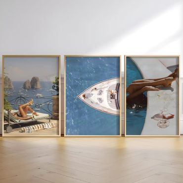 Cuadros Aesthetic - Verano sin Fin - Set de 3