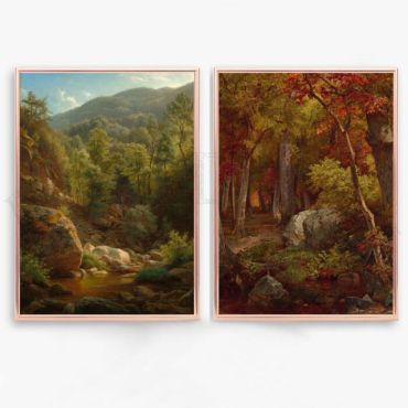 cuadros de bosque en otoño