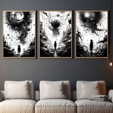 cuadro de decoracion de arte oscuro