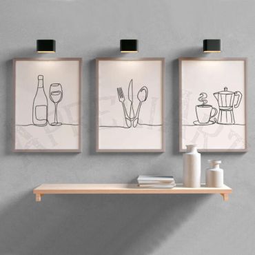 cuadros decorativos arte en linea de cocina