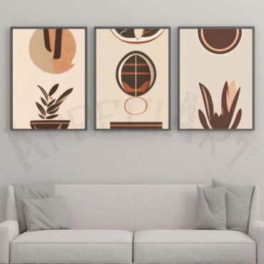cuadros decorativos arte moderno terracota marron