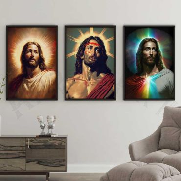 Cuadros Religiosos - Gloria de Jesús - Set de 3