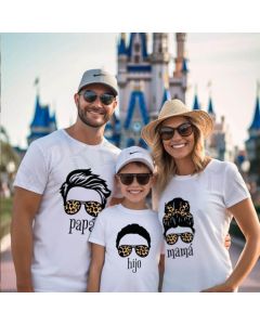 Polo para Familia - cabello con lentes