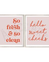 Cuadros para Baños - Frases para Baño - Set de 2