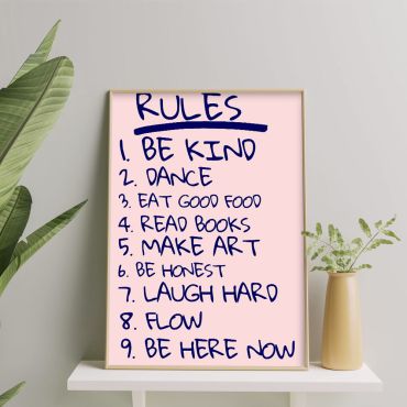 Cuadros con Frases - RULES
