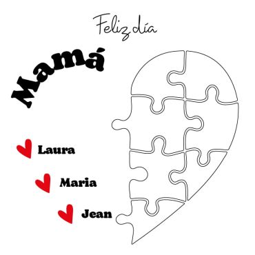 Polos día de la Madre - Corazón de Mamá