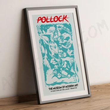 Jackson Pollock - Pastel Blue Melody
