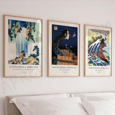 Katsushika Hokusai - Echoes of Classical Japan - Set de 3
