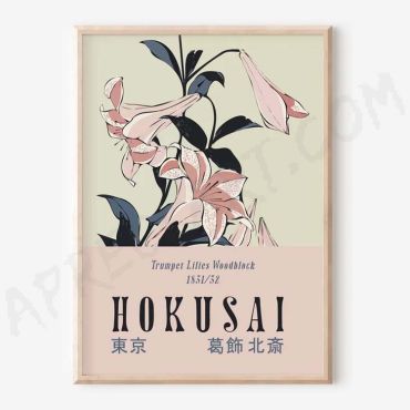 Katsushika Hokusai - Lilies of the valley