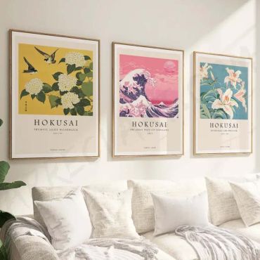 Katsushika Hokusai - Natural Prints - Set de 3