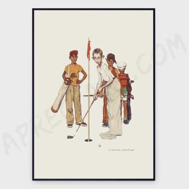 Norman Rockwell - Golf game