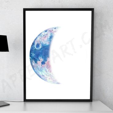 Cuadros Decorativos - Estados de la Luna - Set de 3