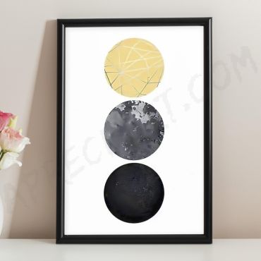 Cuadros para Sala - Formas en Armonía - Set de 3