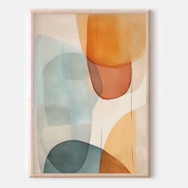 Cuadros Abstractos - Formas del Atardecer - Set de 3