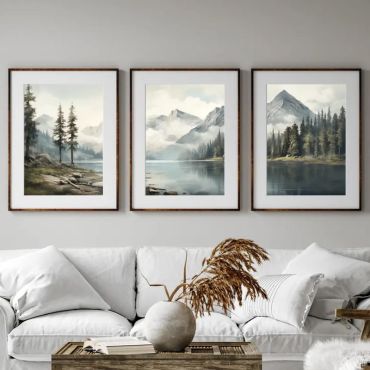 Cuadros de Paisajes - Montañas Serenas - Set de 3