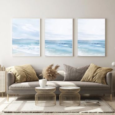 Cuadros de Paisajes - Olas Calmadas - Set de 3