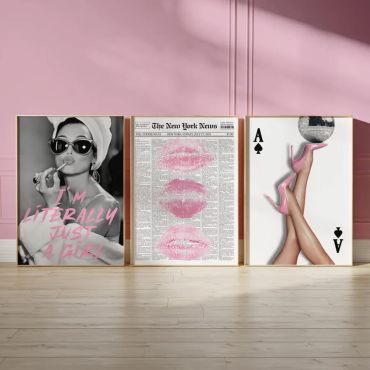 Cuadros Aesthetic - Pink Pop - Set de 3