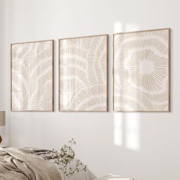Cuadros para Sala - Relieve Natural - Set de 3
