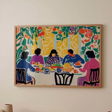 Cuadros para Comedor - Cena entre Amigos