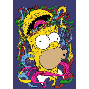 Pósters de los Simpsons - Homero con locura