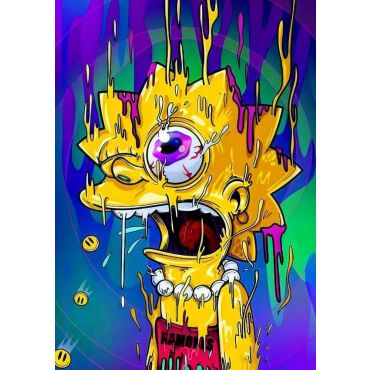 Pósters de los Simpsons - Lisa psicodélico