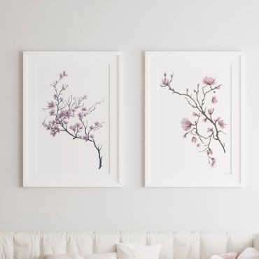 Cuadros de Flores - Flor de Cerezos - Set de 2