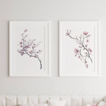 Cuadros de Flores - Flor de Cerezos - Set de 2