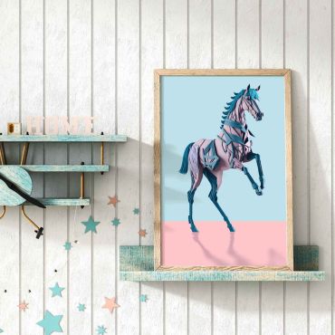 Cuadros para Bebes - Caballos Relinchando - Set de 3