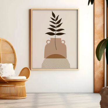 Cuadros de Arte Bohemio - Plantas y Macetas - Set de 3