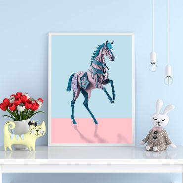 Cuadros para Bebés - Caballos Relinchando - 01