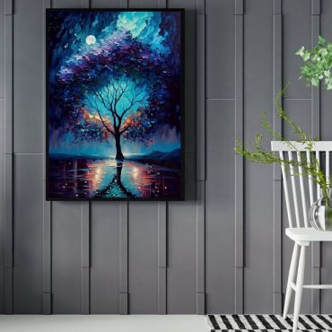 Cuadro Árbol Azul