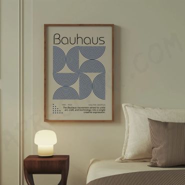 Cuadro Bauhaus - Círculos Azules