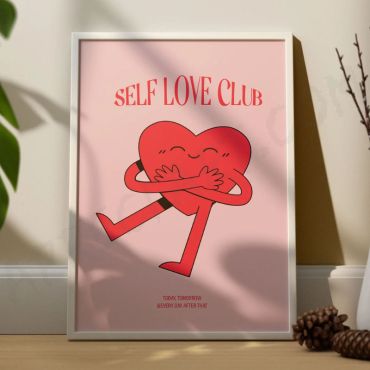 Cuadros con Frases - "Self Love Club"