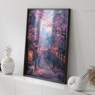 Cuadro de Paisaje Urbano en Primavera