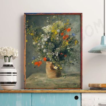 Cuadro de Pierre-Auguste Renoir - Jarrón de Flores