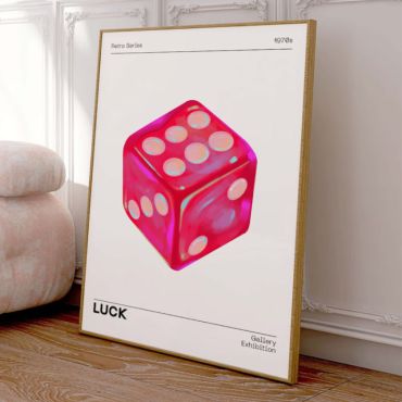 Cuadro Lucky Dice Retro