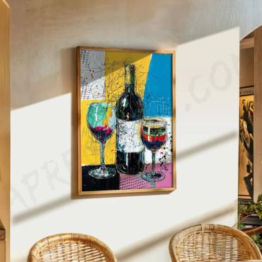 Cuadro para Bar - Vino y Copas