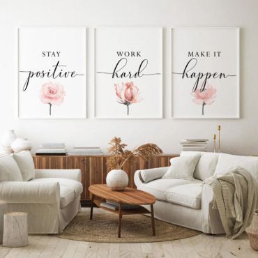 Cuadros con Frases - Citas Inspiradoras - Set de 3