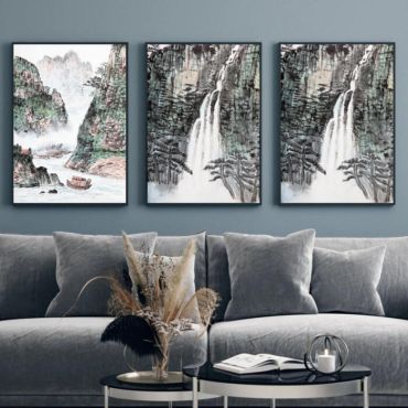 Cuadros de Paisajes - China en Acuarela - Set de 3