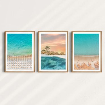 Cuadros de Paisajes - Costero Mediterráneo - Set de 3