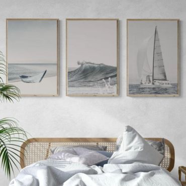 Cuadros Decorativos - Playa y Olas - Set de 3