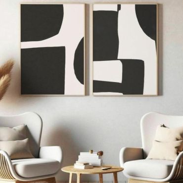 Cuadros Minimalistas - Blanco y Negro