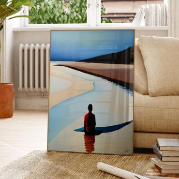 Cuadros Minimalistas - Hombre en la Playa