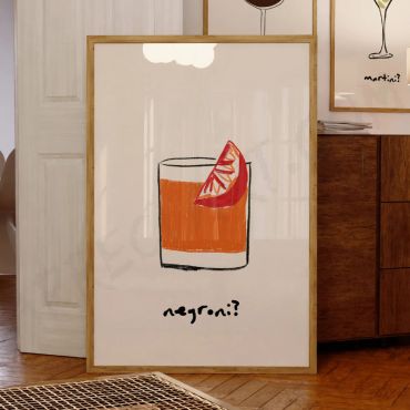 Cuadros para Bar - Cóctel Negroni