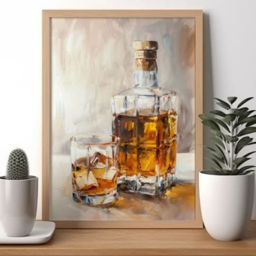 Cuadros para Bar - Whisky con Hielo
