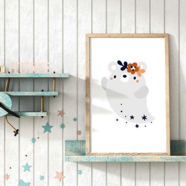 Cuadros para Bebés - Osito Fantasma - Set de 3