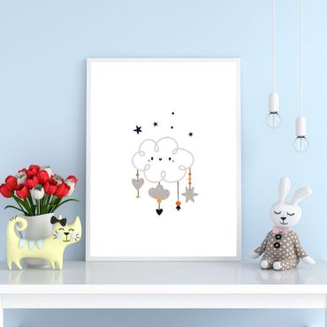 Cuadros para Bebés - Viaje Espacial muy Tierno - Set de 2