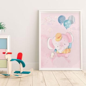 Cuadros para Bebés - La aventura del Elefante - Set de 3